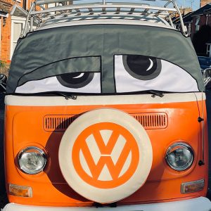VW screen cover with eyes