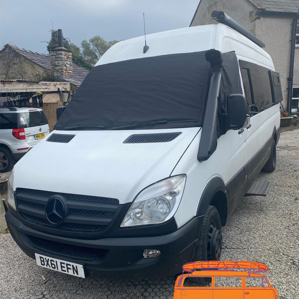Campervan Screen Covers UK 27 mercsprinter12 blank black